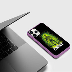 Чехол iPhone 11 Pro матовый Fallout game poster style, цвет: 3D-фиолетовый — фото 2