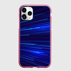 Чехол iPhone 11 Pro матовый Яркие неоновые полосы - минимализм