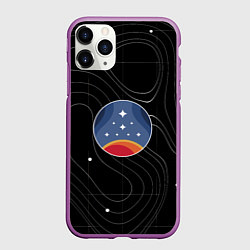 Чехол iPhone 11 Pro матовый The Constellation, цвет: 3D-фиолетовый