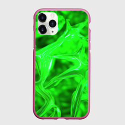 Чехол iPhone 11 Pro матовый Geometry green, цвет: 3D-малиновый