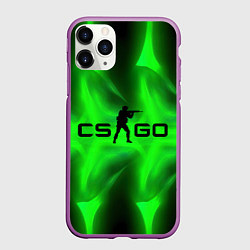 Чехол iPhone 11 Pro матовый CSGO green logo