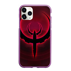 Чехол iPhone 11 Pro матовый Quake красный, цвет: 3D-фиолетовый