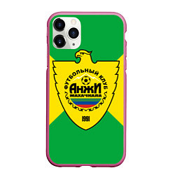 Чехол iPhone 11 Pro матовый ФК Анжи, цвет: 3D-малиновый