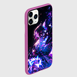 Чехол iPhone 11 Pro матовый Прекрасная Шинобу - Клинок демонов, цвет: 3D-фиолетовый — фото 2