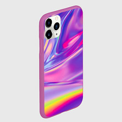 Чехол iPhone 11 Pro матовый Радужное северное сияние, цвет: 3D-фиолетовый — фото 2