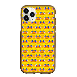 Чехол iPhone 11 Pro матовый Утята паттерн