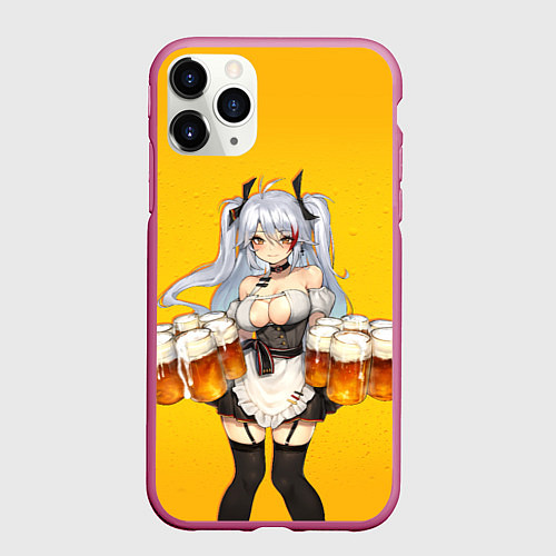 Чехол iPhone 11 Pro матовый Пивняшка / 3D-Малиновый – фото 1