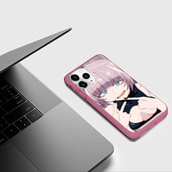 Чехол iPhone 11 Pro матовый Yofukashi no Uta Надзуна Нанакуса, цвет: 3D-малиновый — фото 2