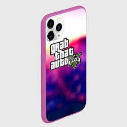 Чехол iPhone 11 Pro матовый Gta neon 10 лет, цвет: 3D-фиолетовый — фото 2