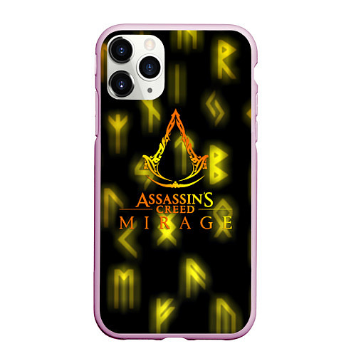 Чехол iPhone 11 Pro матовый Assasins Creed mirage / 3D-Розовый – фото 1