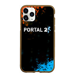 Чехол iPhone 11 Pro матовый Portal game, цвет: 3D-коричневый