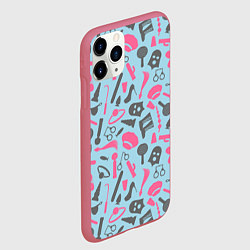 Чехол iPhone 11 Pro матовый БДСМ - игрушки, цвет: 3D-малиновый — фото 2