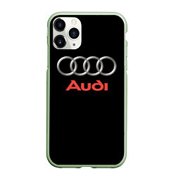 Чехол iPhone 11 Pro матовый Audi sport на чёрном