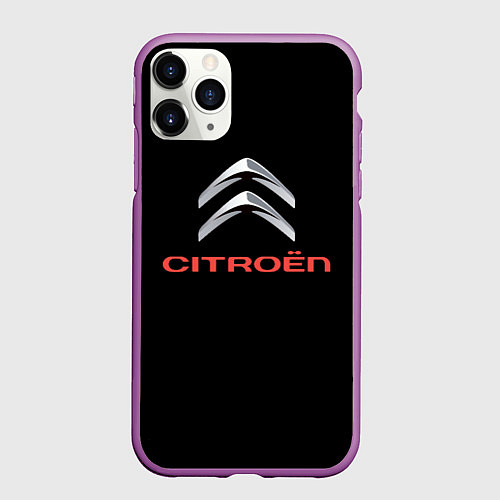 Чехол iPhone 11 Pro матовый Citroen auto sports / 3D-Фиолетовый – фото 1