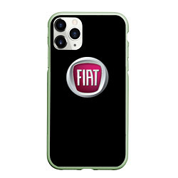 Чехол iPhone 11 Pro матовый Fiat sport pro, цвет: 3D-салатовый