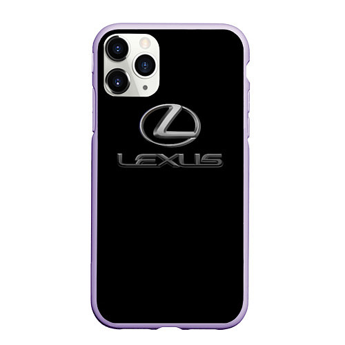 Чехол iPhone 11 Pro матовый Lexus brend sport / 3D-Светло-сиреневый – фото 1