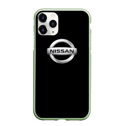 Чехол iPhone 11 Pro матовый Nissan sport auto, цвет: 3D-салатовый