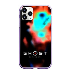 Чехол iPhone 11 Pro матовый Ghost of Tsushima ninja, цвет: 3D-светло-сиреневый