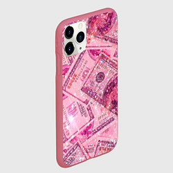 Чехол iPhone 11 Pro матовый Дорого богато, цвет: 3D-малиновый — фото 2