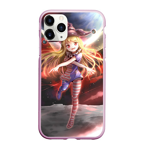 Чехол iPhone 11 Pro матовый Touhou Project Клаунпис / 3D-Розовый – фото 1