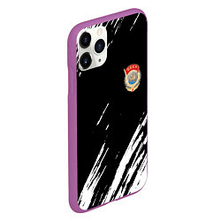 Чехол iPhone 11 Pro матовый Ссср спортивный стиль, цвет: 3D-фиолетовый — фото 2