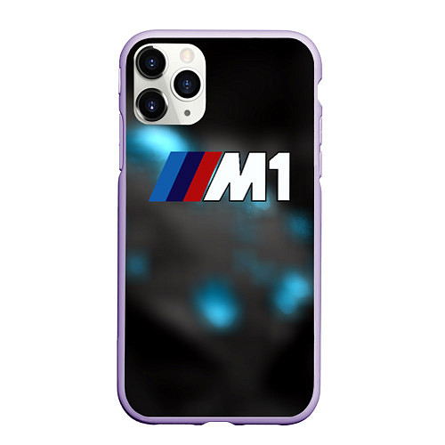 Чехол iPhone 11 Pro матовый Bmw night city / 3D-Светло-сиреневый – фото 1