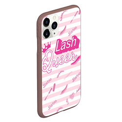 Чехол iPhone 11 Pro матовый Lash queen - pink Barbie pattern, цвет: 3D-коричневый — фото 2