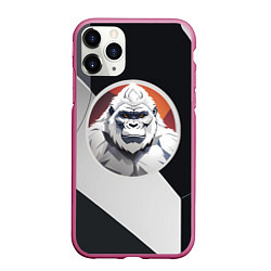 Чехол iPhone 11 Pro матовый Белая горилла
