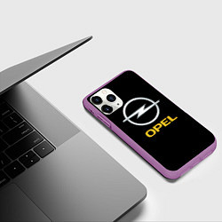 Чехол iPhone 11 Pro матовый Opel sport car, цвет: 3D-фиолетовый — фото 2