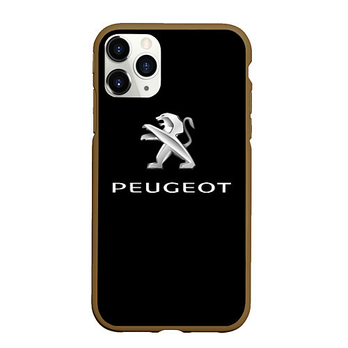 Чехол iPhone 11 Pro матовый Peugeot sport car / 3D-Коричневый – фото 1