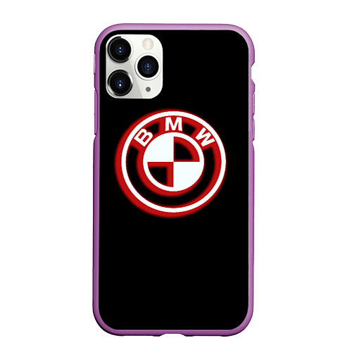 Чехол iPhone 11 Pro матовый Bmw fire car / 3D-Фиолетовый – фото 1