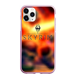 Чехол iPhone 11 Pro матовый Skyrim rpg game, цвет: 3D-розовый