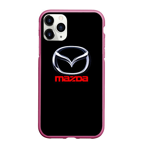 Чехол iPhone 11 Pro матовый Mazda japan motor / 3D-Малиновый – фото 1