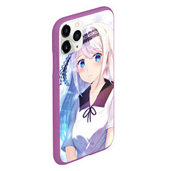 Чехол iPhone 11 Pro матовый Kaguya-sama wa Kokurasetai Кей Широгане, цвет: 3D-фиолетовый — фото 2