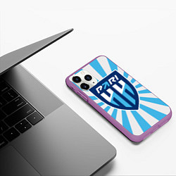 Чехол iPhone 11 Pro матовый Пари Нижний Новгород ФК, цвет: 3D-фиолетовый — фото 2