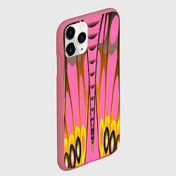 Чехол iPhone 11 Pro матовый Розовый бабочкин мотив, цвет: 3D-малиновый — фото 2