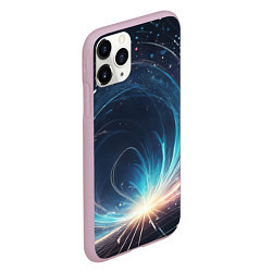 Чехол iPhone 11 Pro матовый Космический абстрактный узор - нейросеть, цвет: 3D-розовый — фото 2