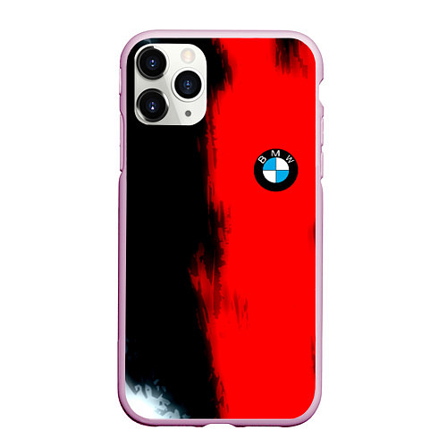 Чехол iPhone 11 Pro матовый Bmw sport colors / 3D-Розовый – фото 1