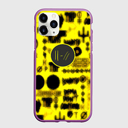 Чехол iPhone 11 Pro матовый Twenty one pilots logobombing, цвет: 3D-фиолетовый