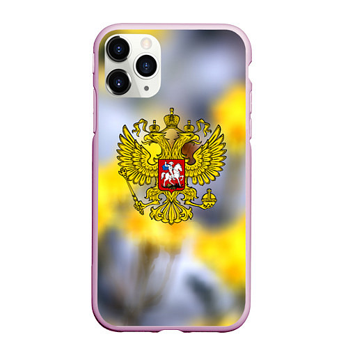 Чехол iPhone 11 Pro матовый Русская земля герб / 3D-Розовый – фото 1