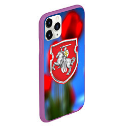 Чехол iPhone 11 Pro матовый Belarus summer, цвет: 3D-фиолетовый — фото 2