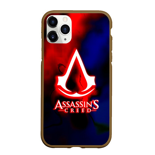 Чехол iPhone 11 Pro матовый Assassins Creed fire / 3D-Коричневый – фото 1