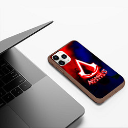 Чехол iPhone 11 Pro матовый Assassins Creed fire, цвет: 3D-коричневый — фото 2