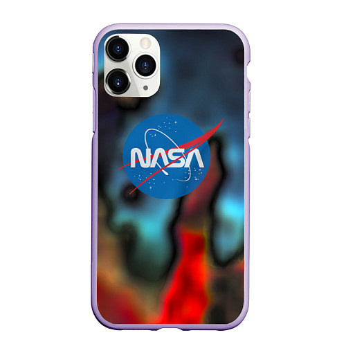 Чехол iPhone 11 Pro матовый Nasa space star collection / 3D-Светло-сиреневый – фото 1