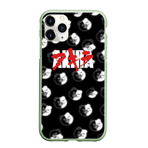 Чехол iPhone 11 Pro матовый Akira x Monokuma / 3D-Салатовый – фото 1