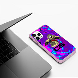 Чехол iPhone 11 Pro матовый Cs go neon skin, цвет: 3D-розовый — фото 2