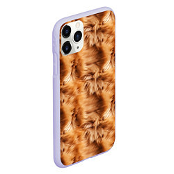 Чехол iPhone 11 Pro матовый Меховой паттерн, цвет: 3D-светло-сиреневый — фото 2