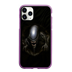 Чехол iPhone 11 Pro матовый Чужой ксеноморф, цвет: 3D-фиолетовый