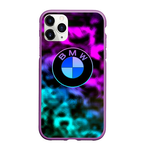 Чехол iPhone 11 Pro матовый Bmw anime / 3D-Фиолетовый – фото 1