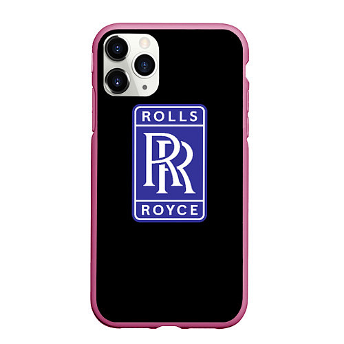 Чехол iPhone 11 Pro матовый Rolls Royce / 3D-Малиновый – фото 1